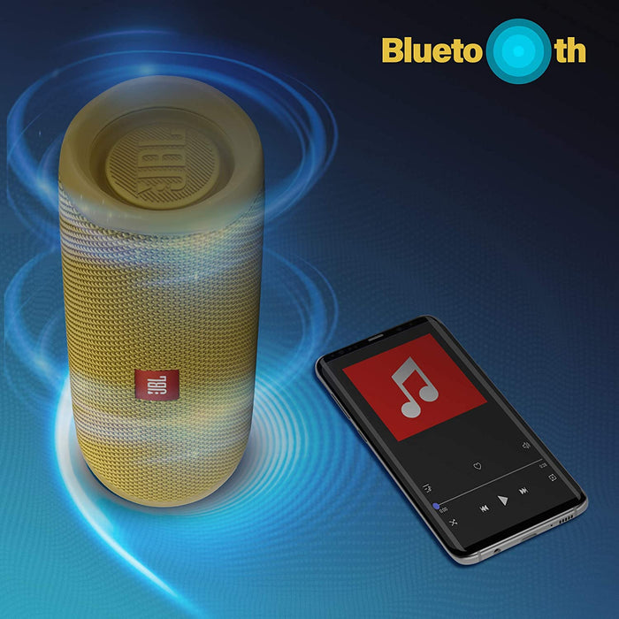 JBL Flip 5 20 W IPX7 Waterproof Bluetooth Speaker with PartyBoost (Without Mic, Yellow)