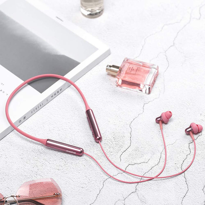 1MORE Dual Driver Bluetooth Earphone with Mic - Pink (Neckband Style)