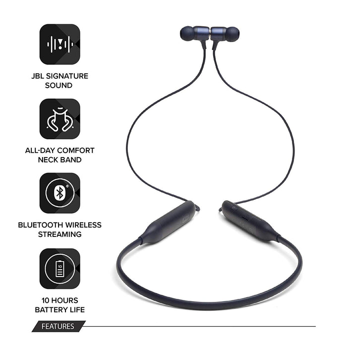 JBL LIVE220BT Wireless in-Ear Neckband Headphones (Blue)