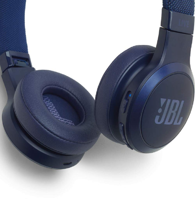 JBL Live 400BT Wireless On-Ear Voice Enabled Headphones with Alexa (Blue)