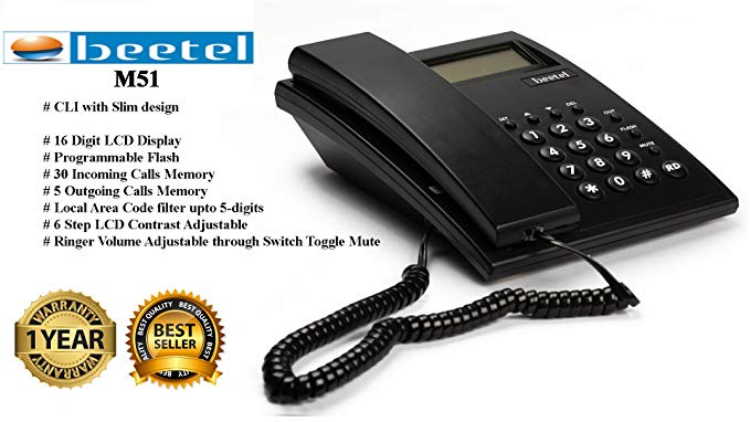 Beetel M51 Corded Phone Black