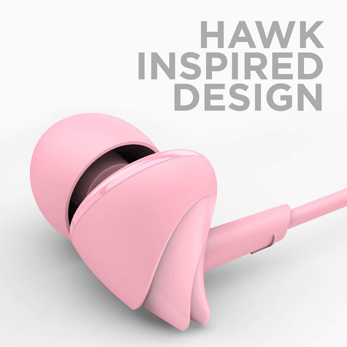 boAt BassHeads 110 Hawk Inspired Earphones with Mic (Taffy Pink)