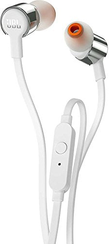 JBL T210 Pure Bass in-Ear Headphones with Mic (White)